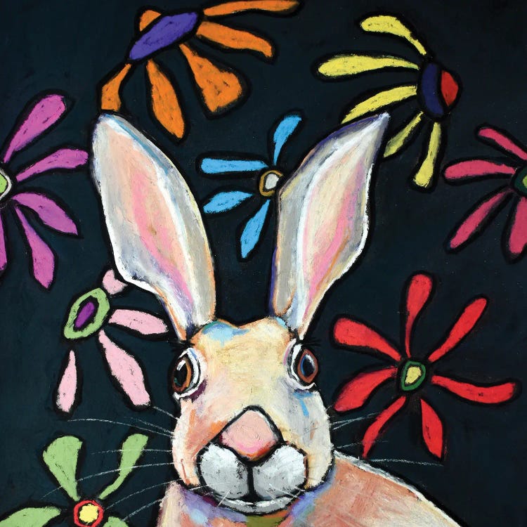 Jack The Rabbit Canvas Wall Art by David Hinds | iCanvas