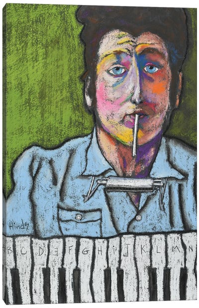 Bob Dylan Canvas Art Print - David Hinds