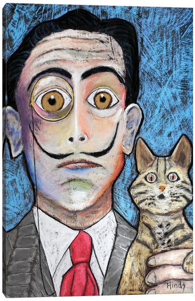 El Gato Canvas Art Print - Salvador Dali