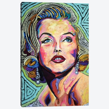Marilyn Monroe Canvas Print #DHD245} by David Hinds Canvas Wall Art