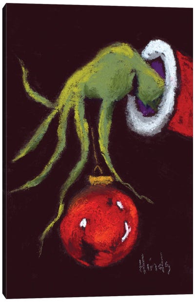 The Grinch Canvas Art Print - Christmas Art