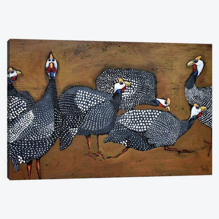 A Confusion Of Guinea Fowl Canvas Print #DHD256} by David Hinds Art Print