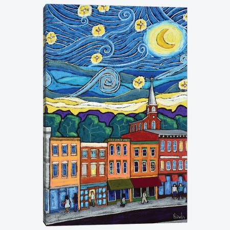 Starry Night Over Galena Canvas Print #DHD25} by David Hinds Art Print