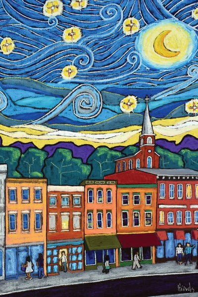 Illinois: Starry Night Over Galena by David Hinds