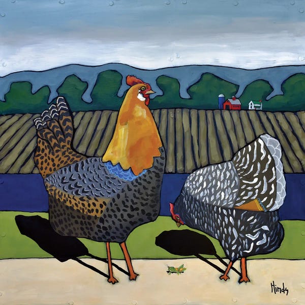 Chickens & Roosters: Rooster Cogburn And Miss Eula by David Hinds