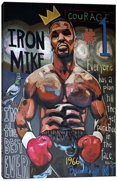 Iron Mike Street Art Canvas Art Print - Limited Edition Sports Art