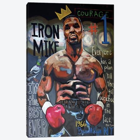 Iron Mike Street Art Canvas Print #DHD270} by David Hinds Canvas Wall Art