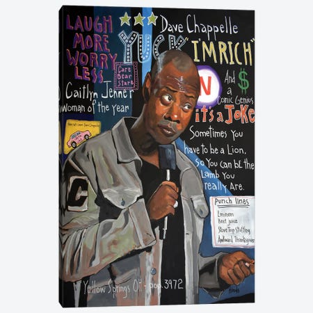 Dave Chappelle Graffiti II Canvas Print #DHD273} by David Hinds Canvas Art