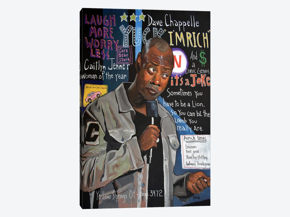 Dave Chappelle Graffiti II by David Hinds 1-piece Canvas Artwork