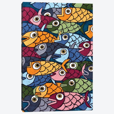 Abstract Fish Canvas Print #DHD27} by David Hinds Canvas Art Print