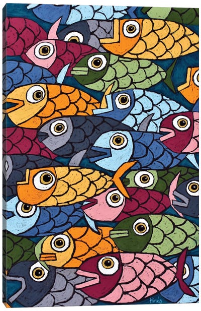 Abstract Fish Canvas Art Print - David Hinds