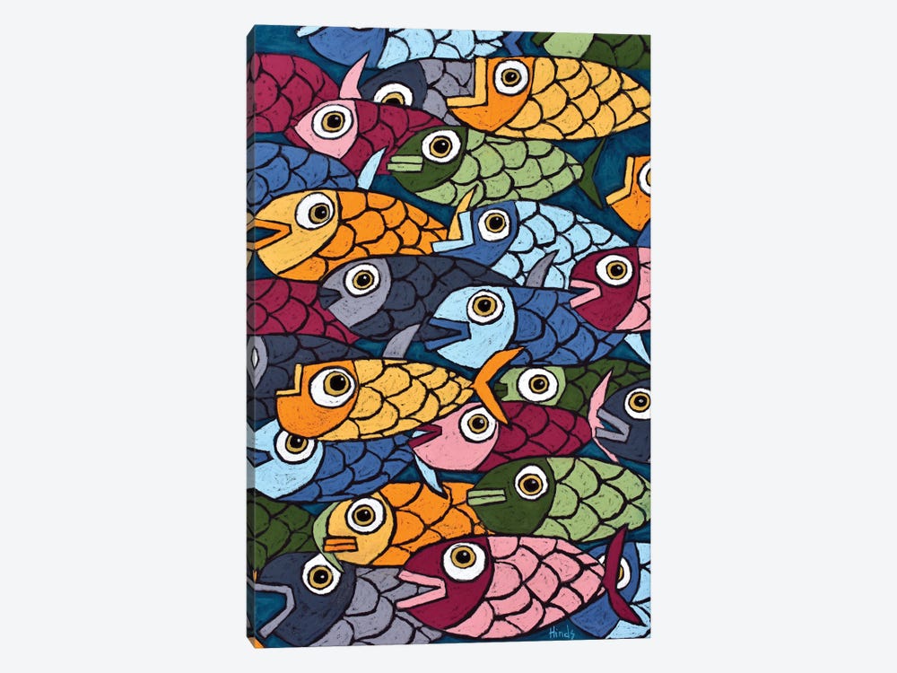 Abstract Fish by David Hinds 1-piece Canvas Art