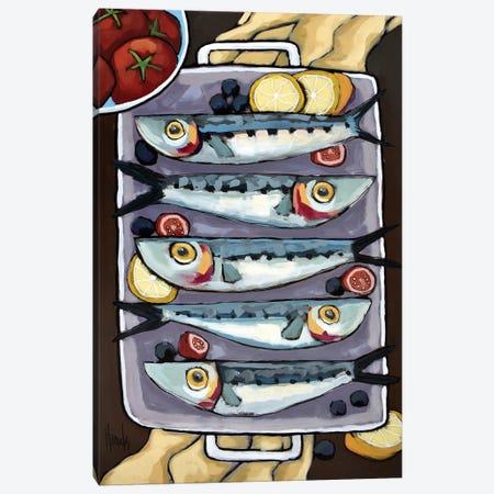 Fish With Tomatoes And More Canvas Print #DHD283} by David Hinds Art Print