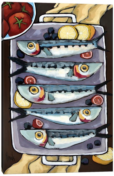 Fish With Tomatoes And More Canvas Art Print - David Hinds