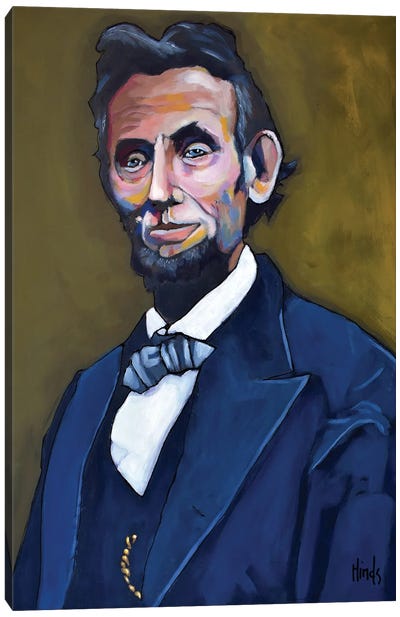 Abraham Lincoln Sitting For A Portrait Canvas Art Print - David Hinds