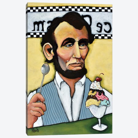 Abraham Lincoln Indulges Canvas Print #DHD289} by David Hinds Art Print