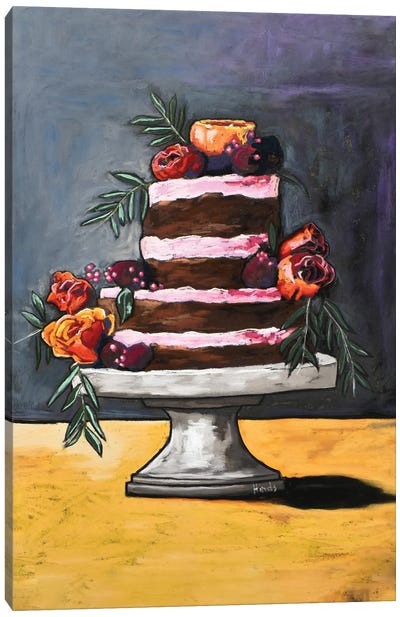 Beetroot And Rose Truffle Cake Canvas Art Print - Cake & Cupcake Art
