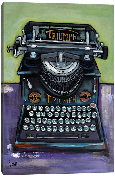 Vintage Triumph Typewriter Canvas Art Print - Typewriters
