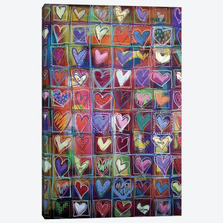 Hearts Collage Canvas Print #DHD295} by David Hinds Canvas Art Print