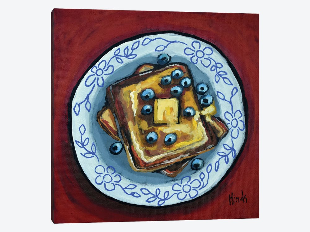 Two Slices Of French Toast by David Hinds 1-piece Canvas Print