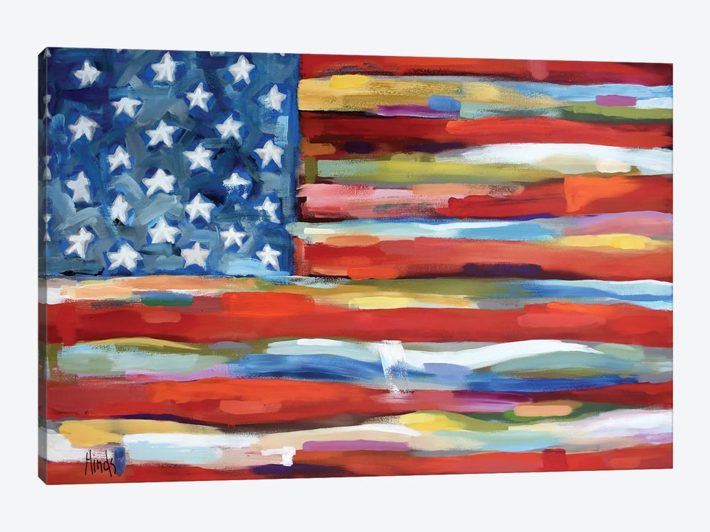 Abstract American Flag by David Hinds 1-piece Canvas Print