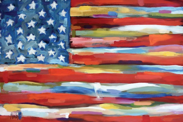 American Décor: Abstract American Flag by David Hinds