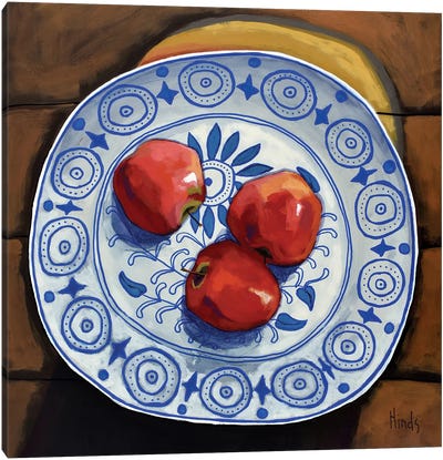 Apples In A Bowl Canvas Art Print - David Hinds