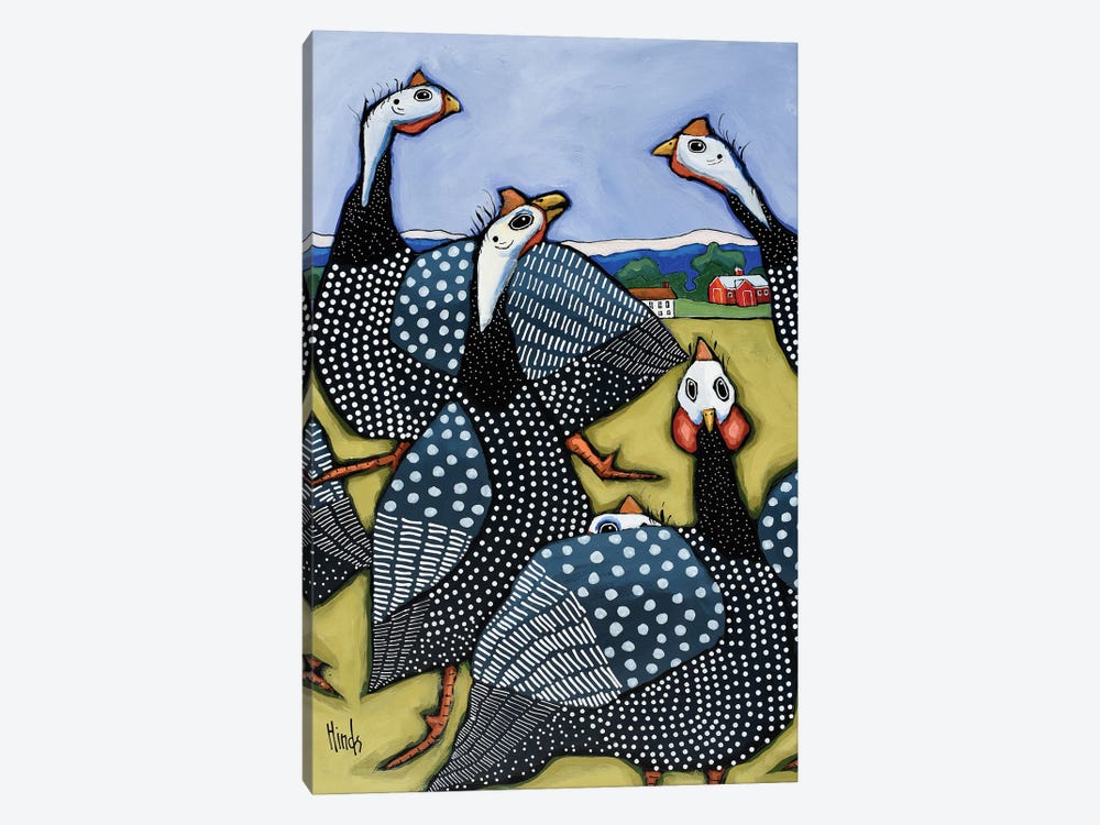 Six Guinea Fowl by David Hinds 1-piece Art Print