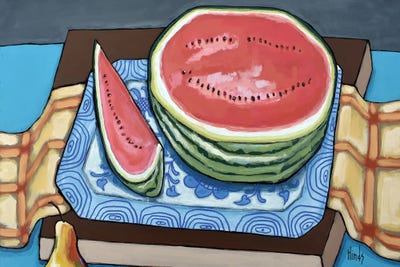 A Sweet Watermelon by David Hinds metal wall art