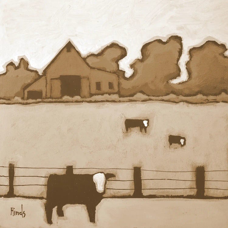 On Golden Pasture - Sepia