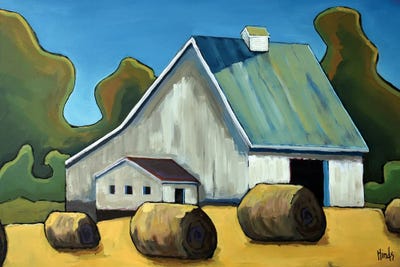 Old White Barn by David Hinds canvas print