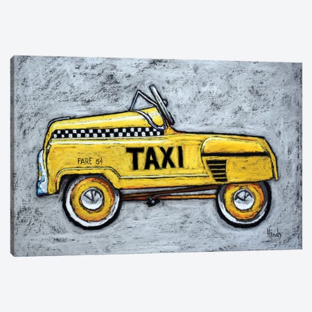 Yellow Taxi Canvas Print #DHD32} by David Hinds Canvas Art Print