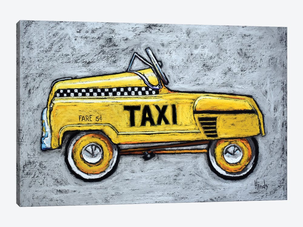 Yellow Taxi by David Hinds 1-piece Canvas Art