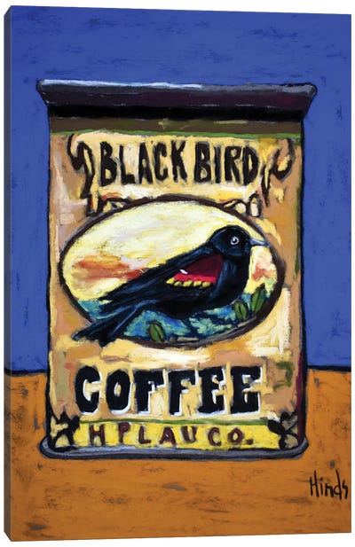 Black Bird Coffee Tin Canvas Art Print - David Hinds