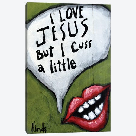 Forgive My Mouth Canvas Print #DHD339} by David Hinds Canvas Art Print