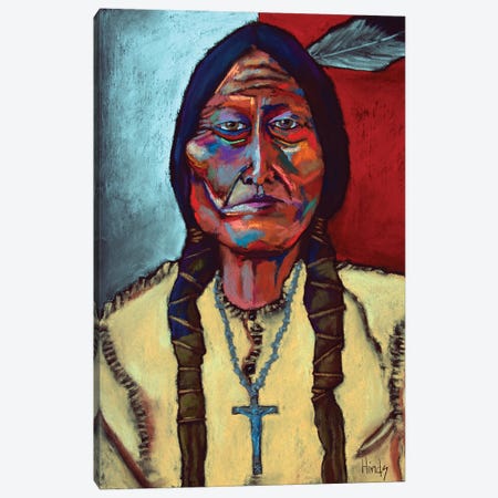 Sitting Bull Canvas Print #DHD34} by David Hinds Canvas Wall Art