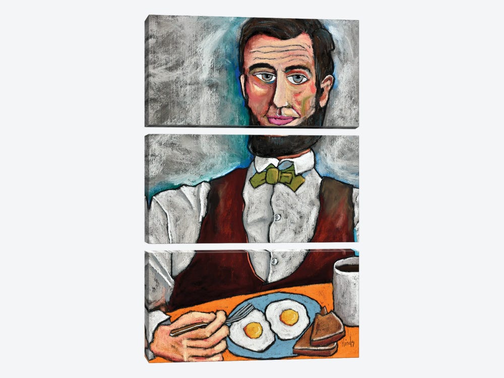 Two Eggs by David Hinds 3-piece Canvas Print