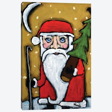 Santa's Christmas Tree Canvas Print #DHD376} by David Hinds Canvas Artwork