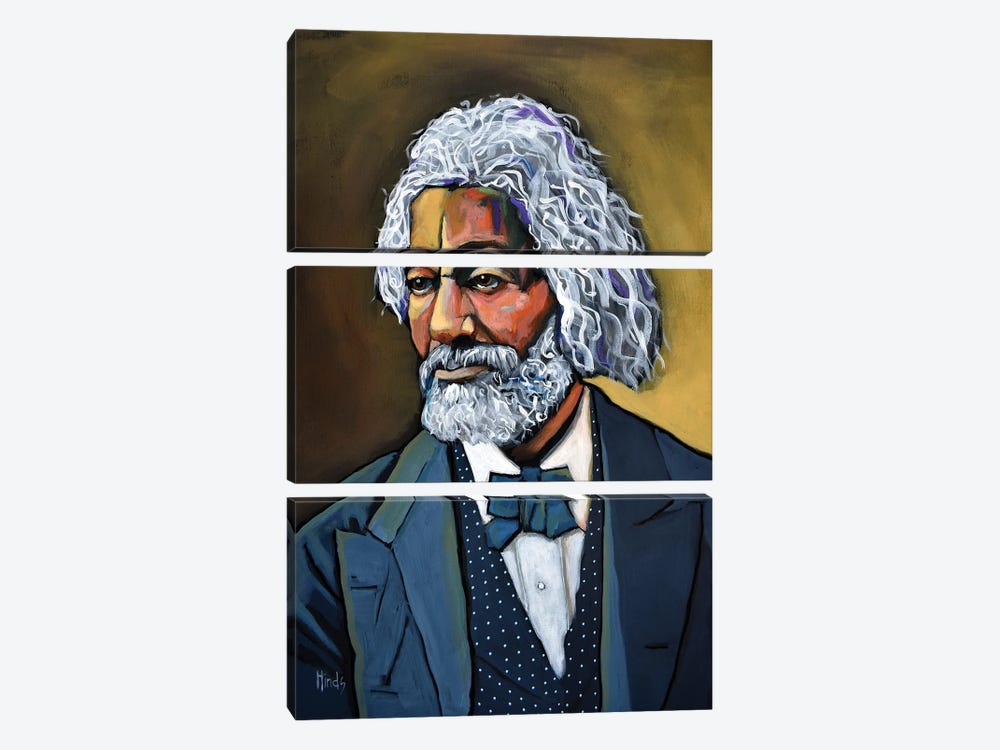 Frederick Douglass by David Hinds 3-piece Canvas Art Print