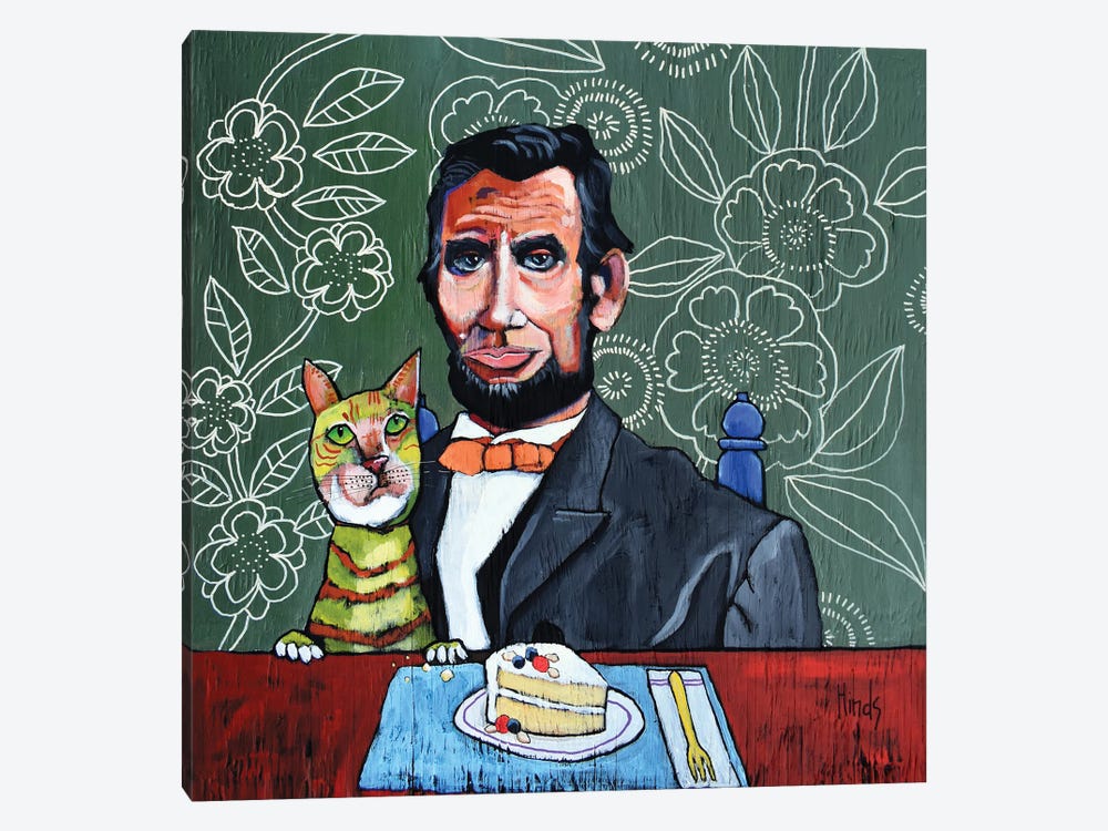 Lincoln's Cat And Mary Todd's Almond Cake by David Hinds 1-piece Canvas Print