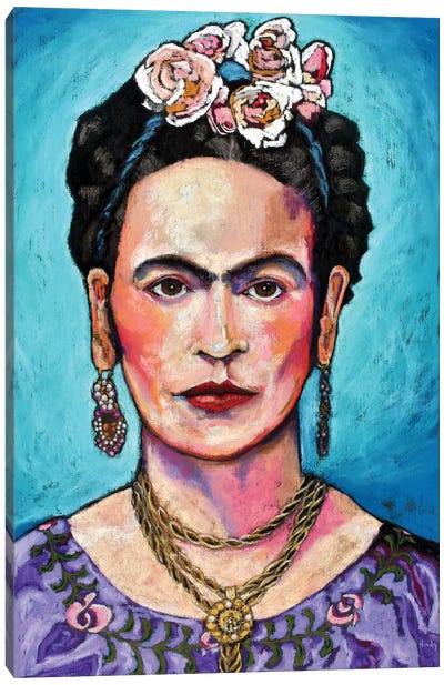 Frida Kahlo Portrait Canvas Art Print - David Hinds