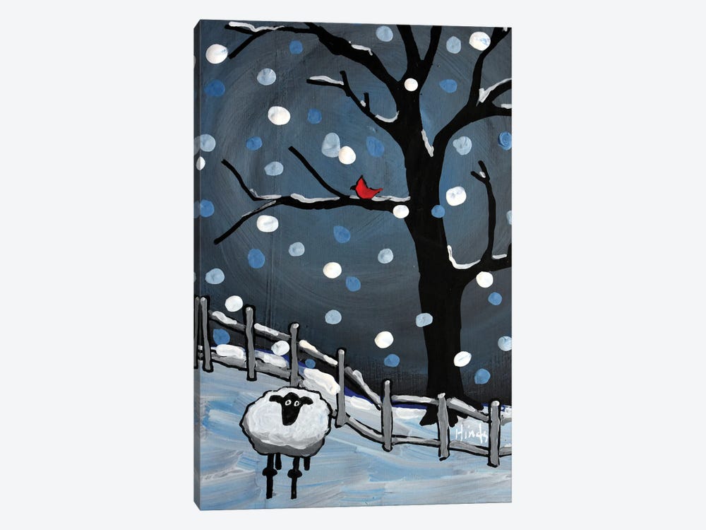 Winter Sheep by David Hinds 1-piece Canvas Wall Art