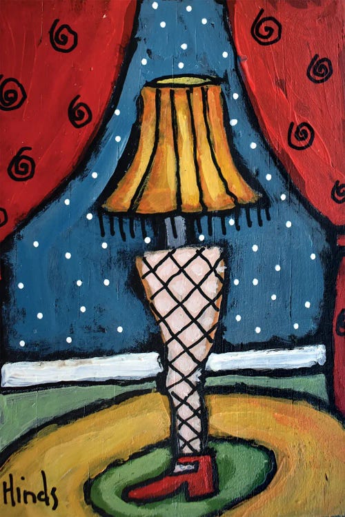 Primitive Christmas Leg Lamp