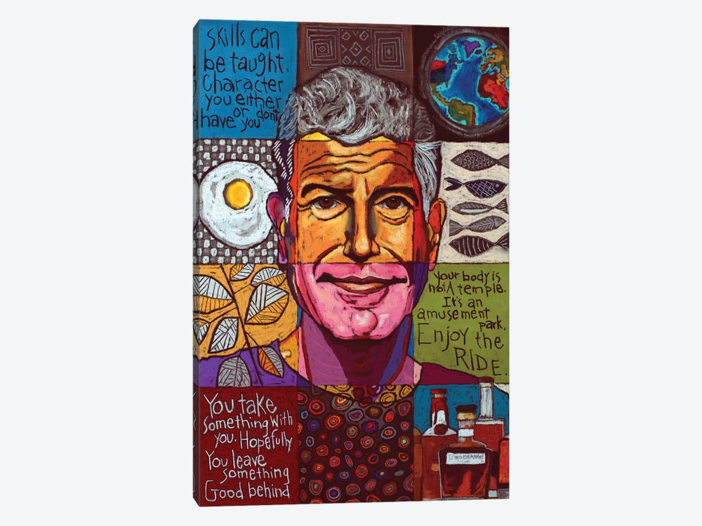 Anthony Bourdain Collage by David Hinds 1-piece Art Print