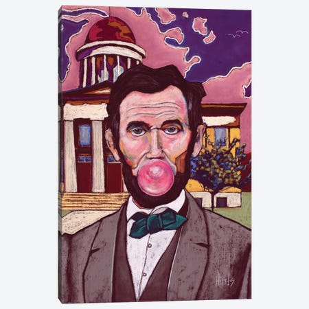 Bubble Gum Lincoln Canvas Print #DHD41} by David Hinds Canvas Art