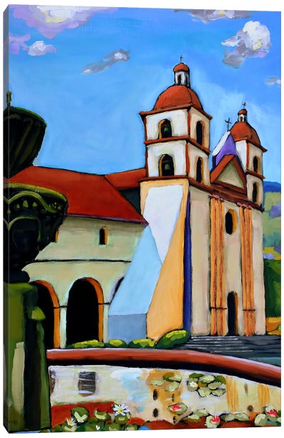 Mission Santa Barbara Canvas Art Print - David Hinds