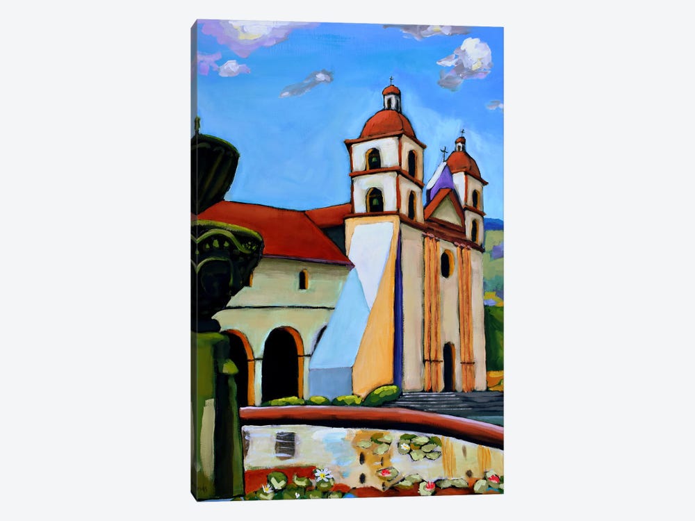 Mission Santa Barbara by David Hinds 1-piece Canvas Artwork