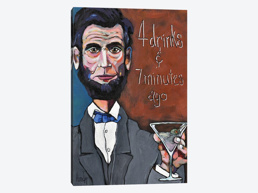 4 Drinks & 7 Minutes Ago by David Hinds 1-piece Canvas Artwork