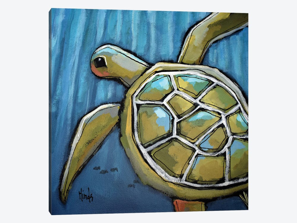 Little Sea Turtle by David Hinds 1-piece Canvas Wall Art