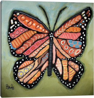 Abstract Monarch Butterfly Canvas Art Print - David Hinds